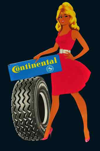 Continental Girl im rosa Kleid Pin-Up 