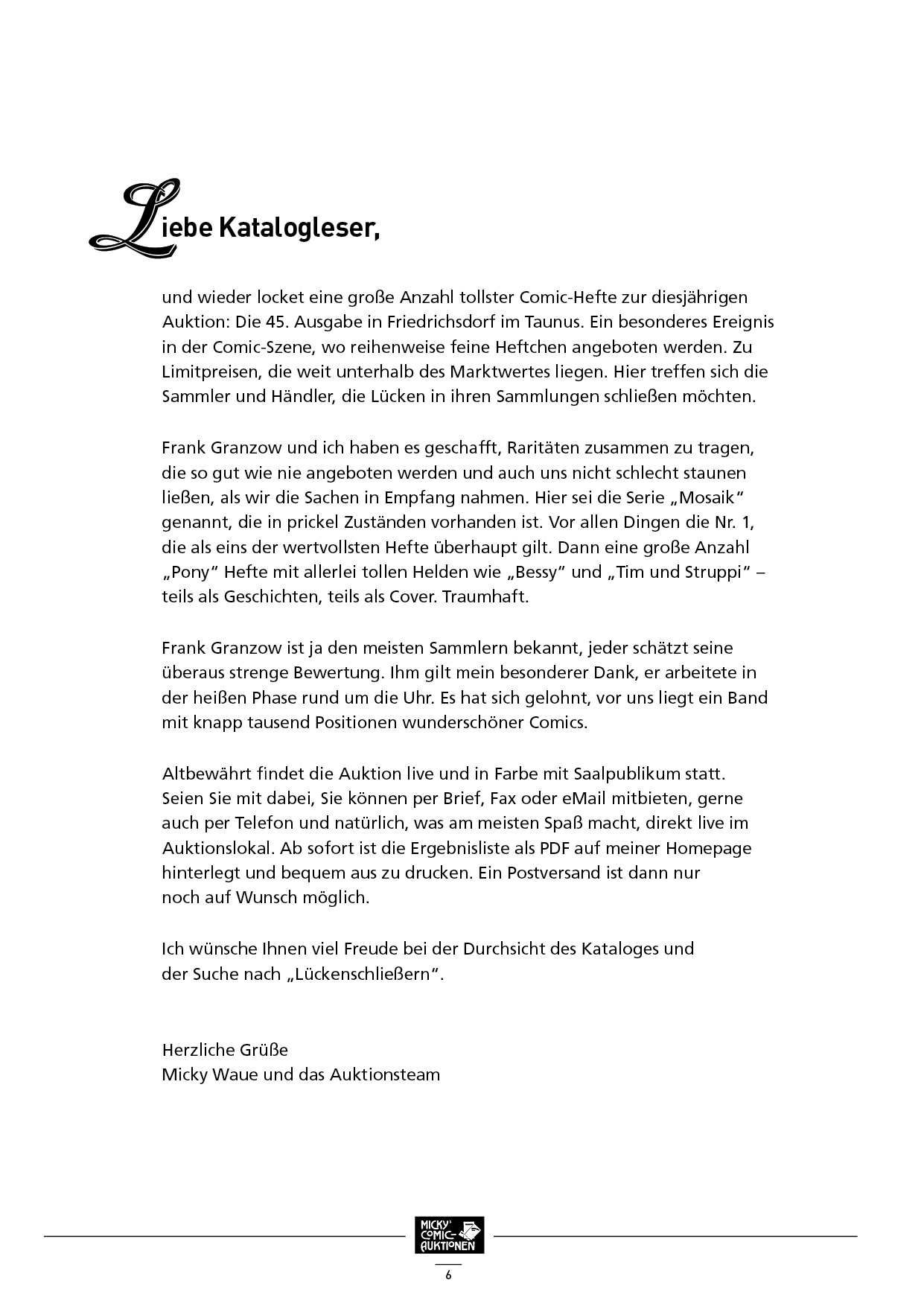 bild konnte nicht geladen werden für comic auktion 45