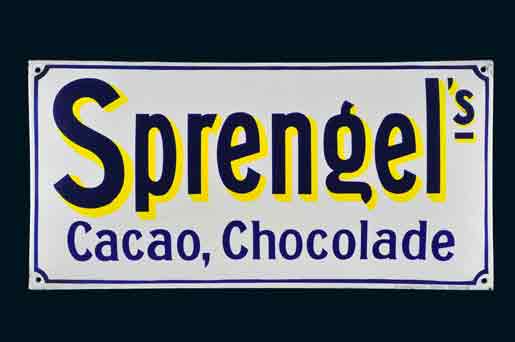 Sprengel's Cacao, Chocolade 