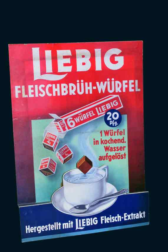 Liebig Fleischbrüh-Würfel Pappaufsteller 