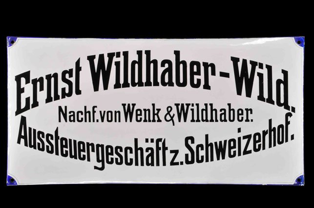Ernst Wildhaber-Wild Aussteuergeschäft 