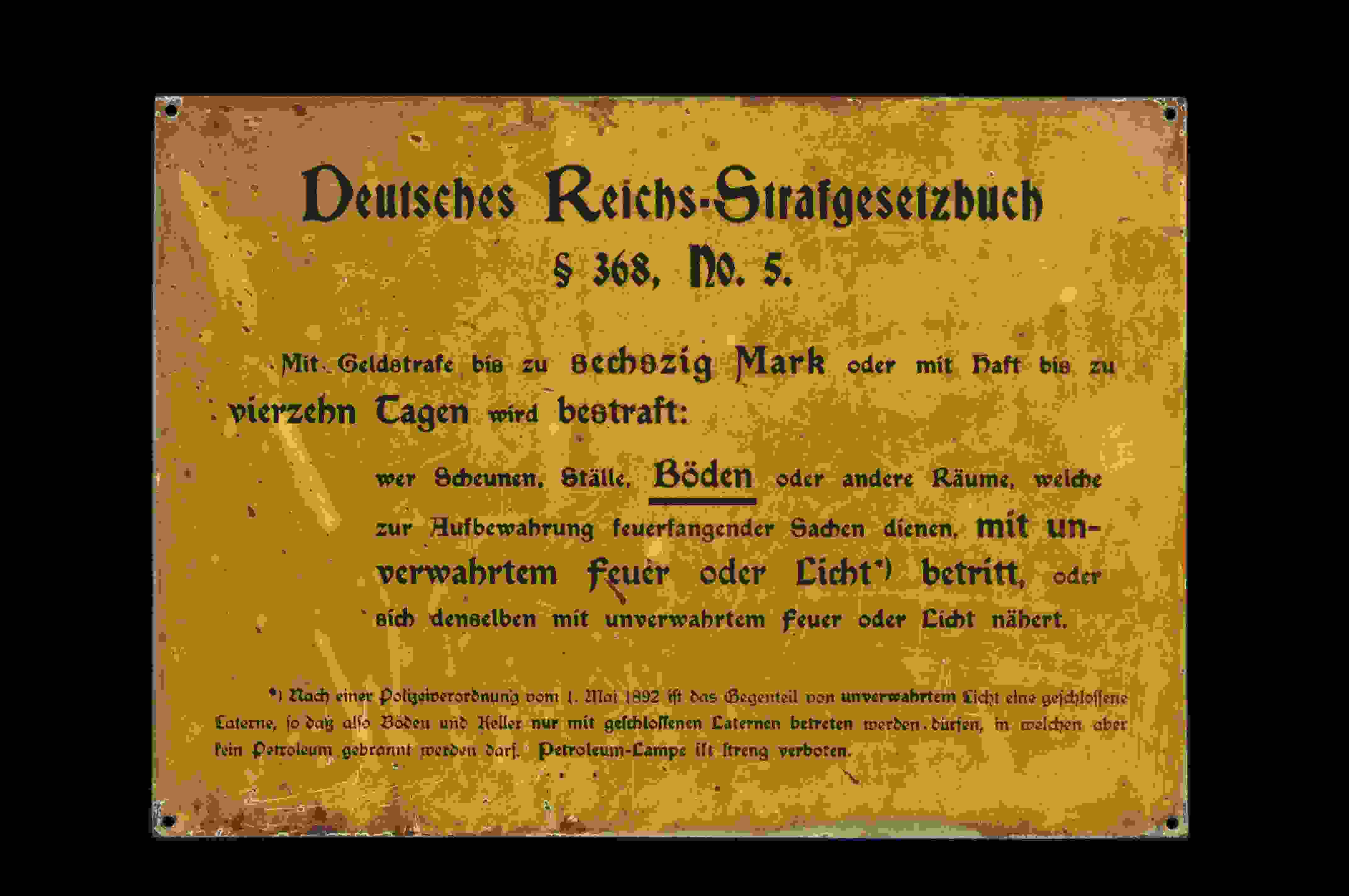 Deutsches Reichs-Strafgesetzbuch § 368, No. 5 