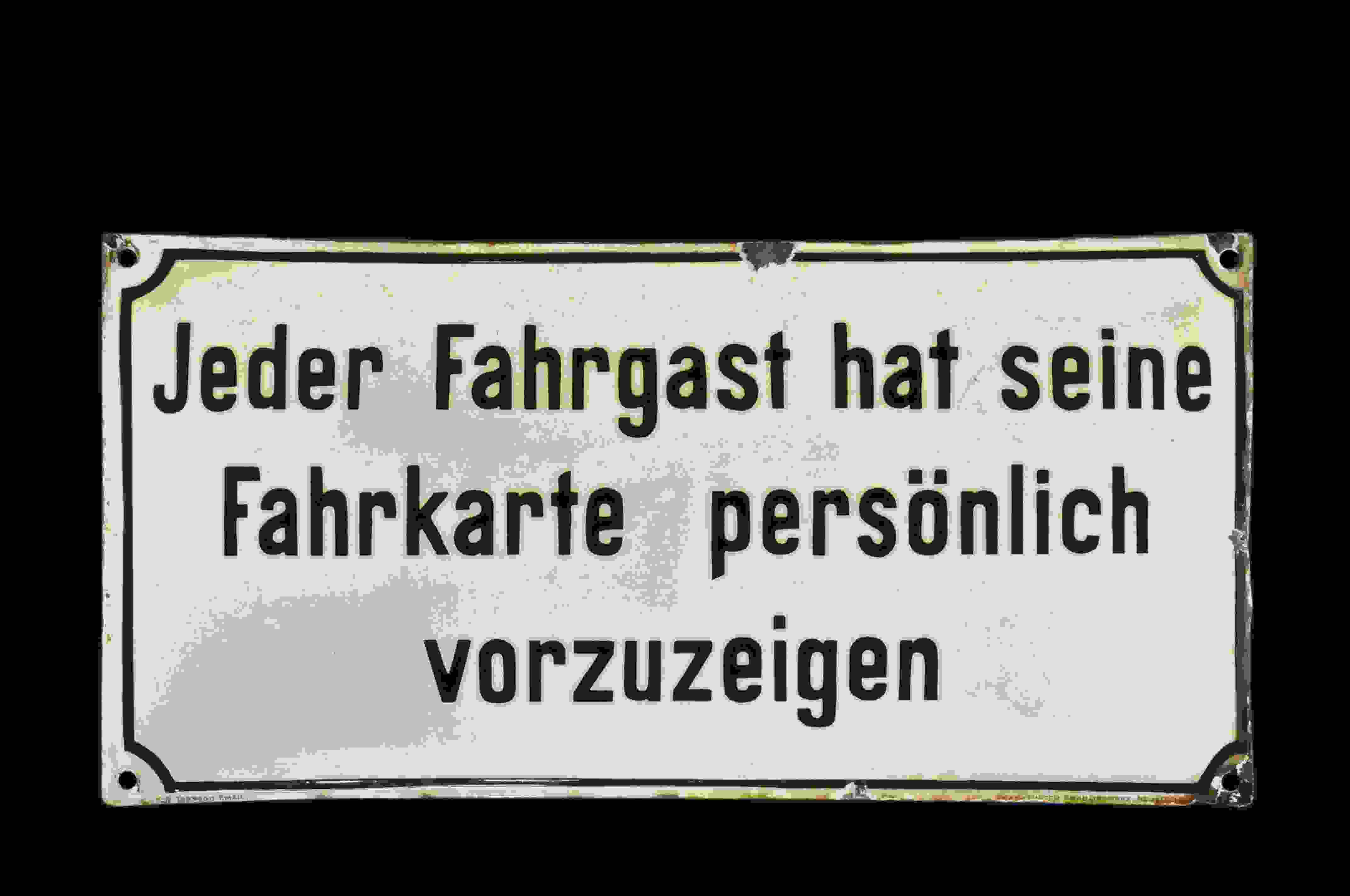 Jeder Fahrgast hat seine Fahrkarte 