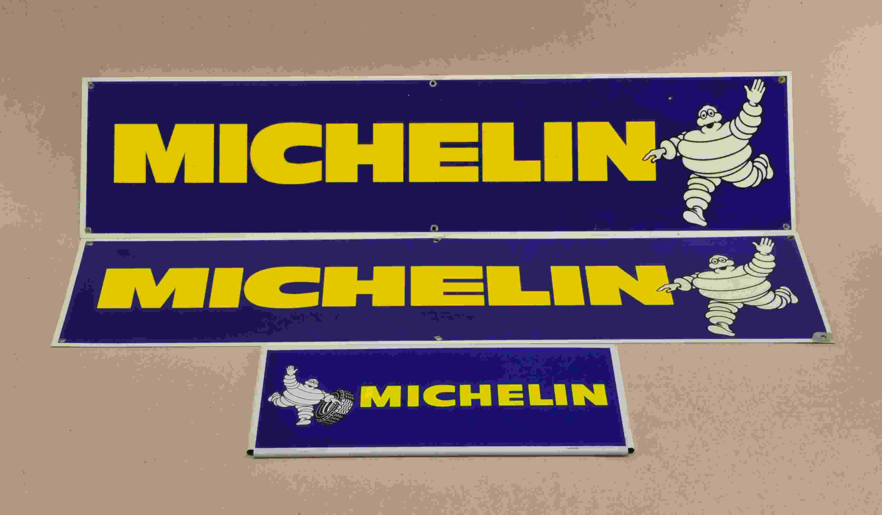 Michelin Konvolut 3 Blechschilder 