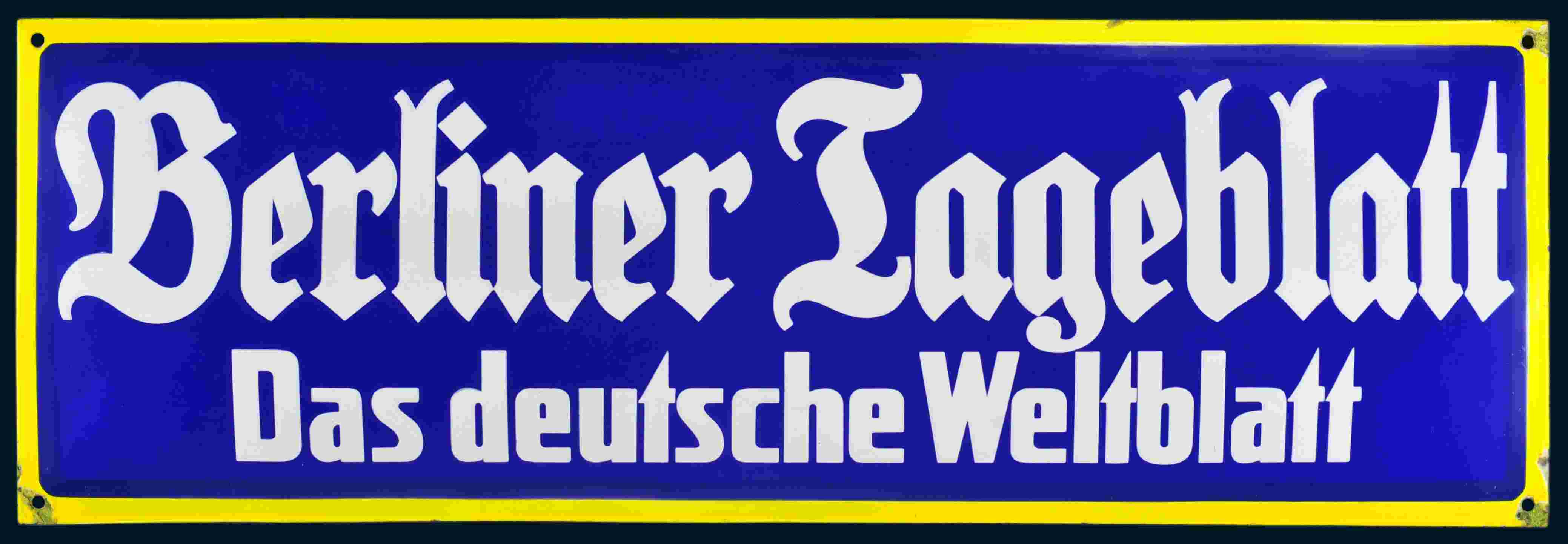 Berliner Tageblatt Das deutsche Weltblatt 