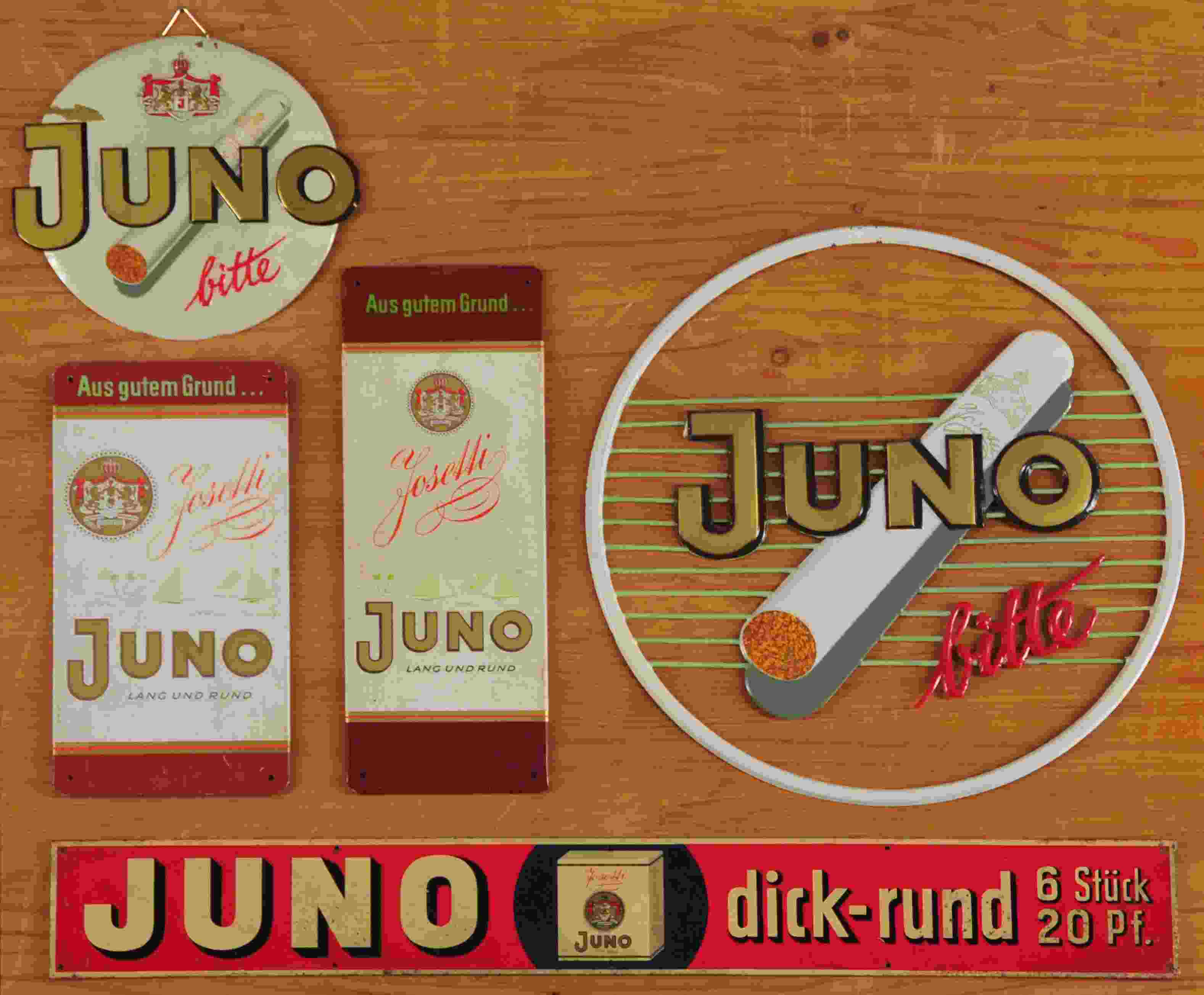 Juno Konvolut 5 Schilder 