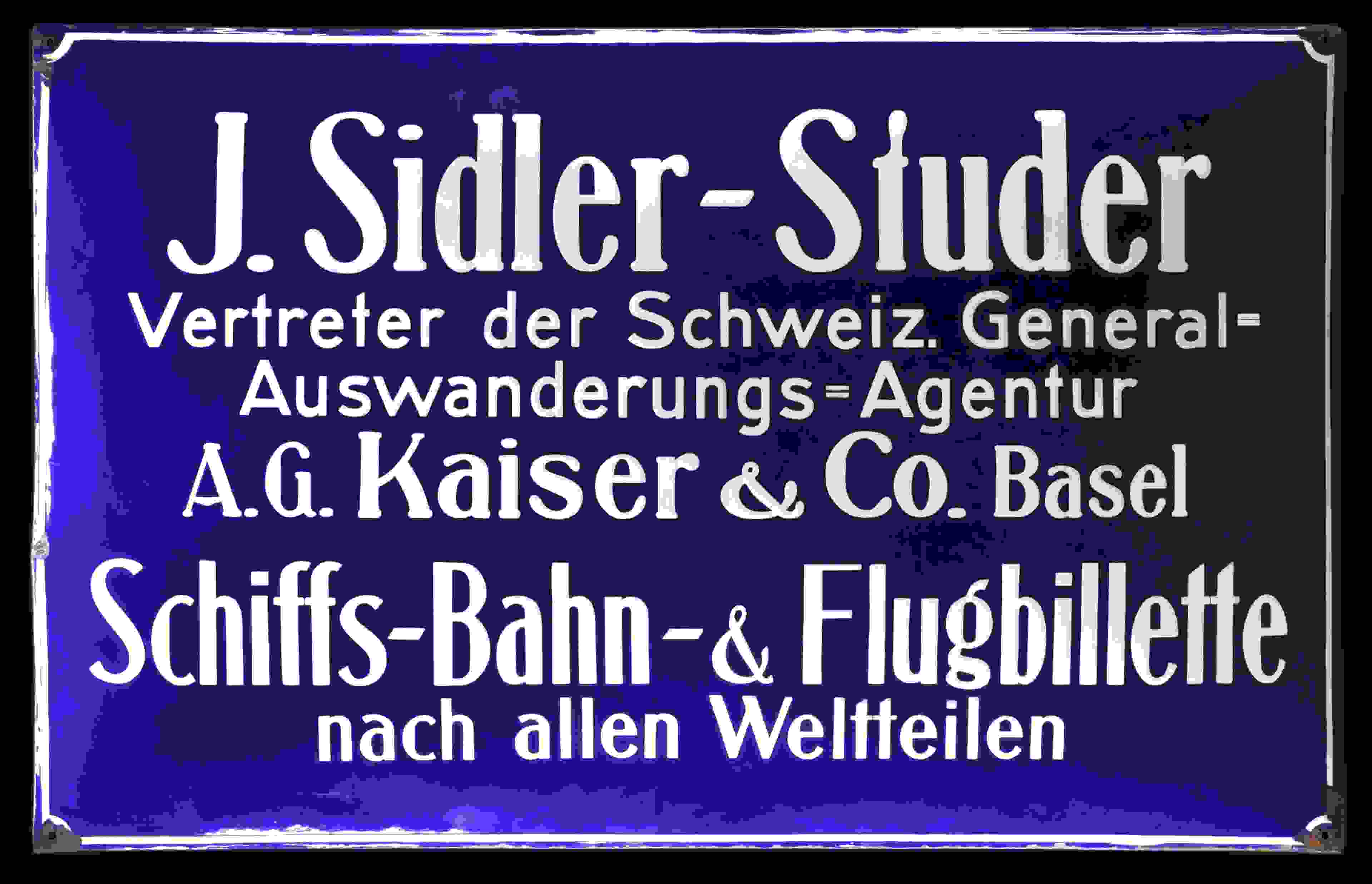 J. Sidler-Studer Auswanderer 