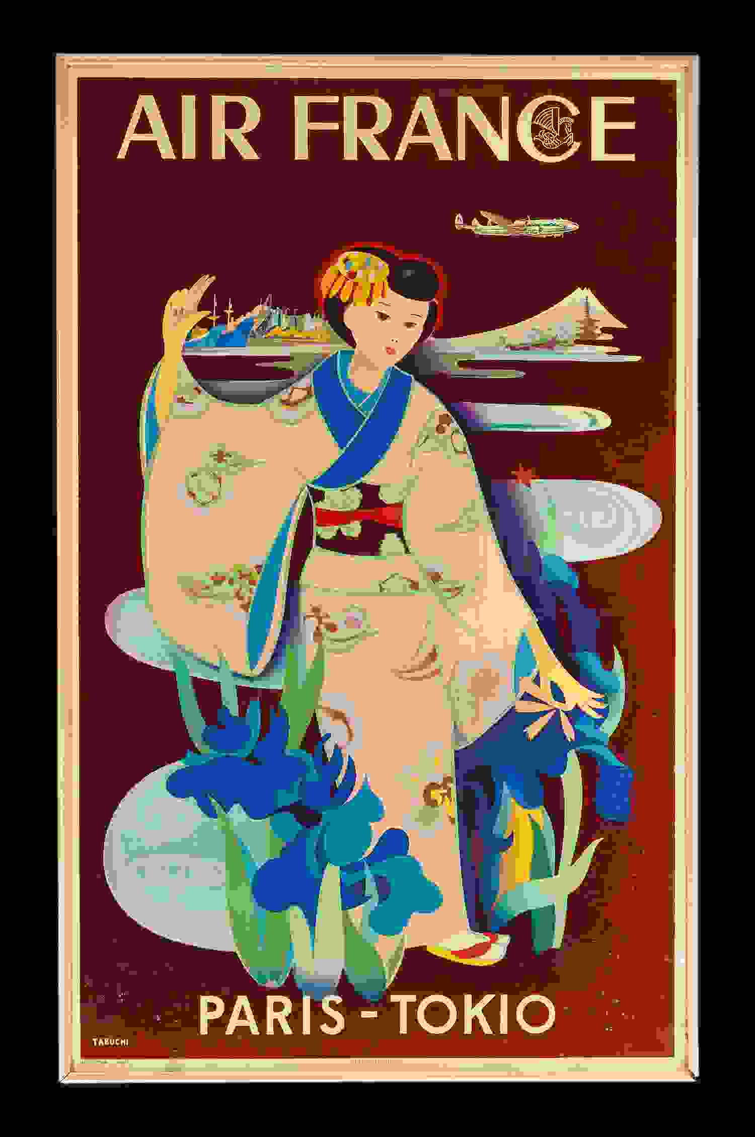 Air France Paris-Tokio Plakat 