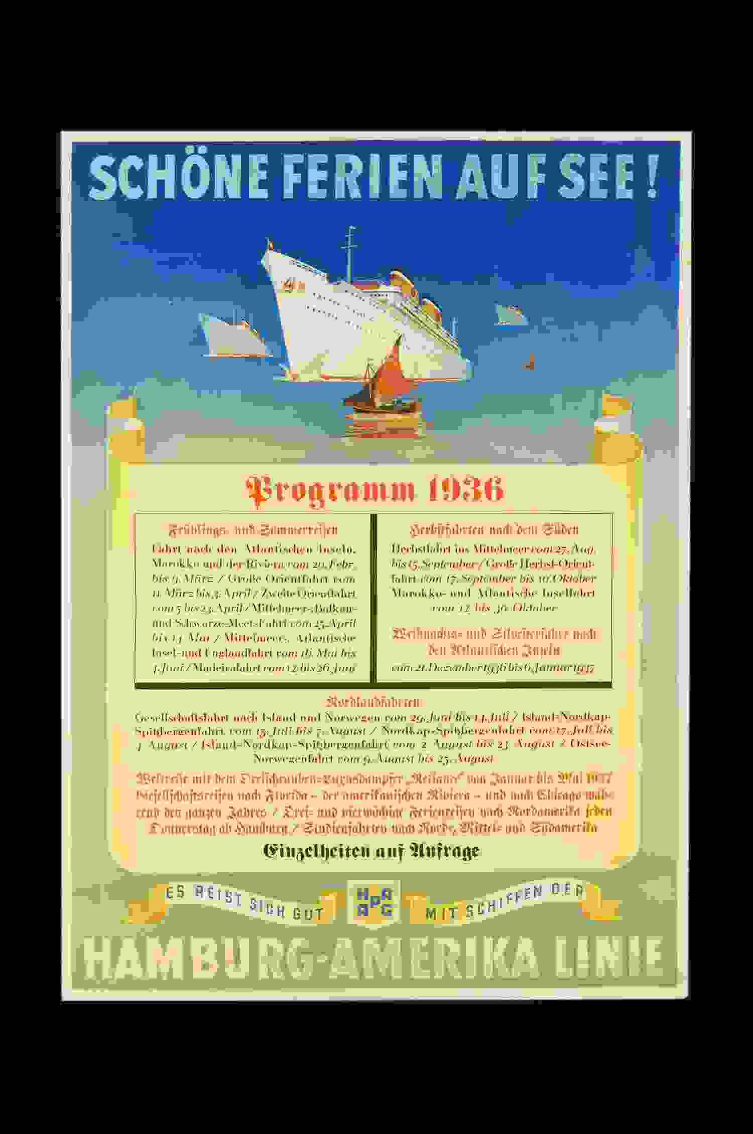 HAPAG Ferien auf See Plakat 