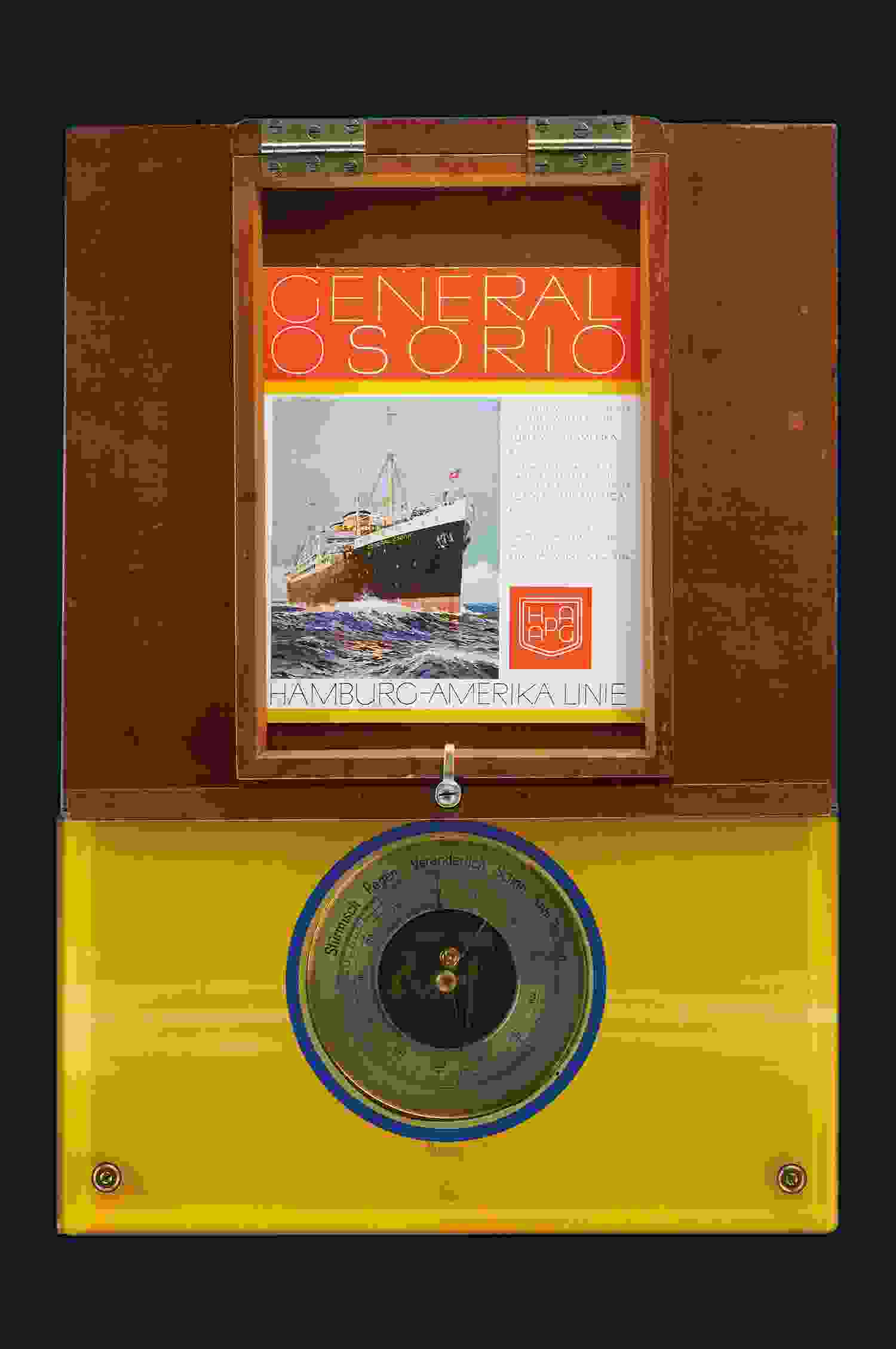 HAPAG Prospekthalter mit Barometer 