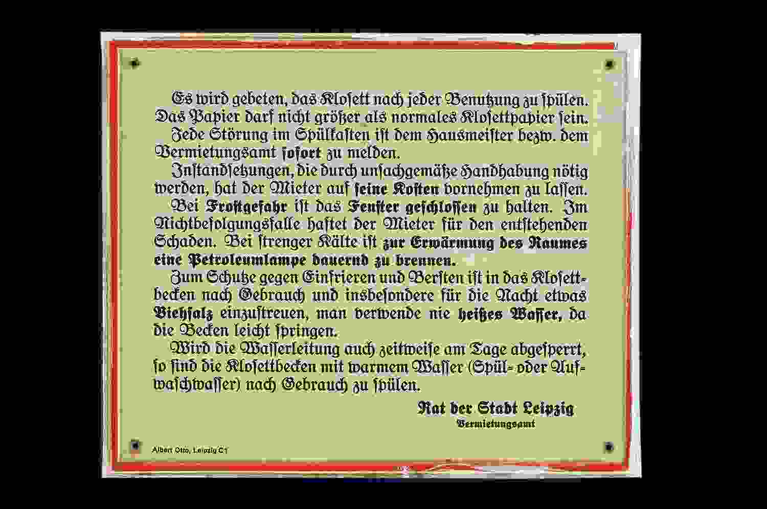 Es wird gebeten, das Klosett…  