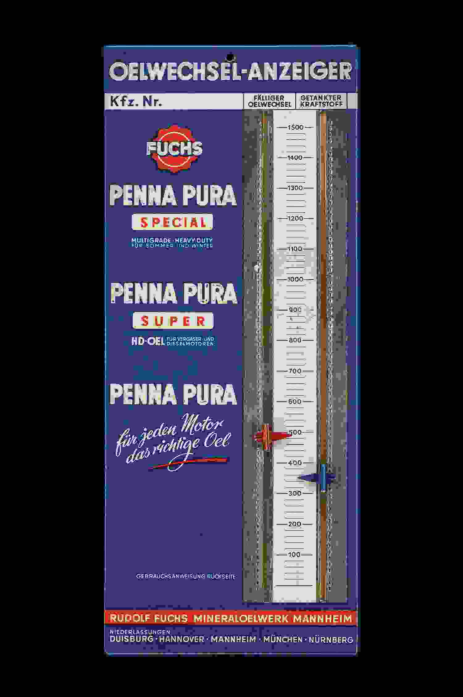 Fuchs Penna Pura Oelwechsel-Anzeiger 