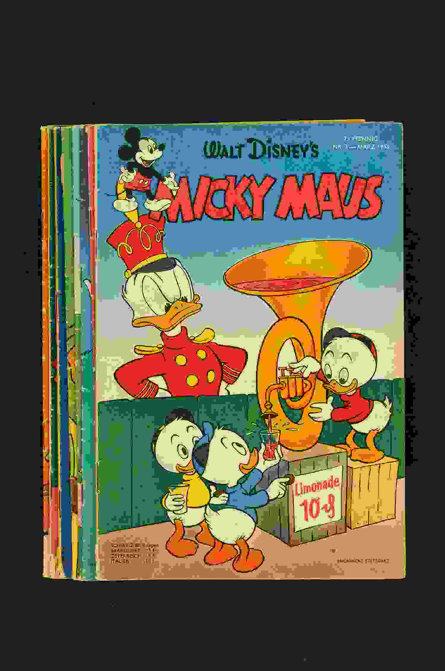 Micky Maus 1954 Konvolut 9 Hefte 