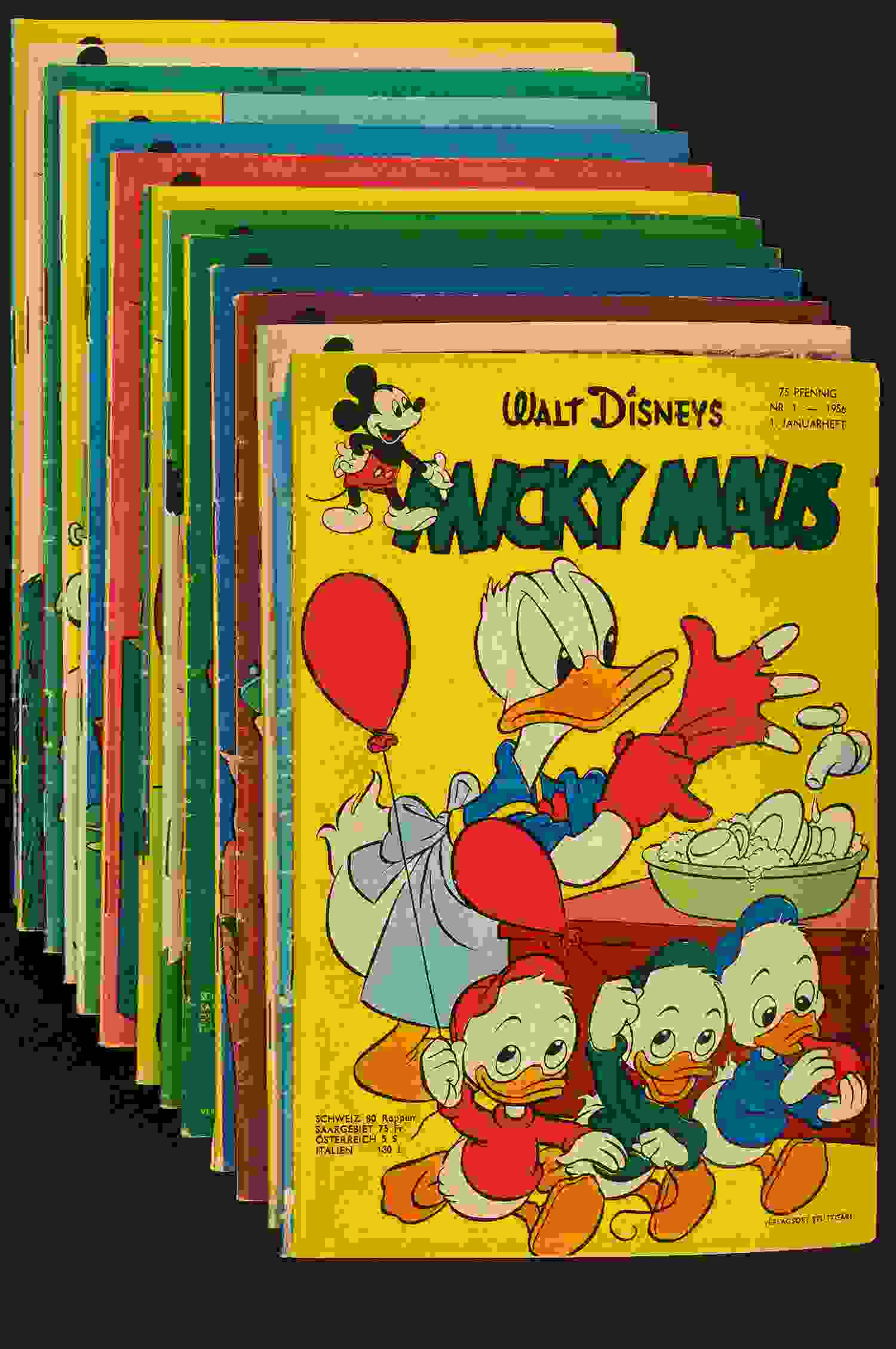 Micky Maus 1956 Konvolut 13 Hefte 