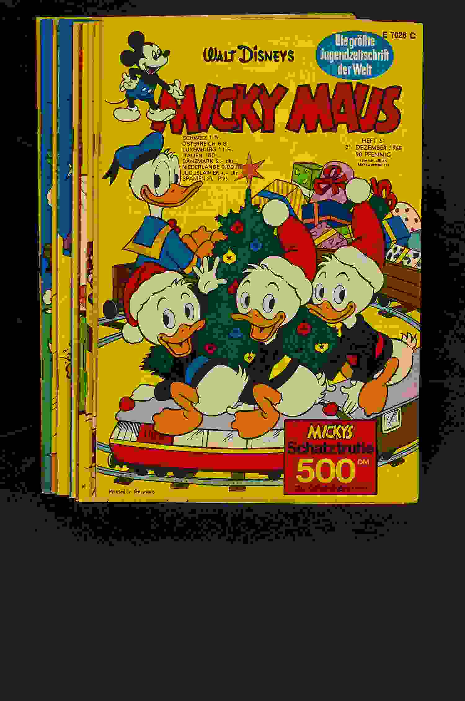 Micky Maus Konv. 10 Hefte 1968 