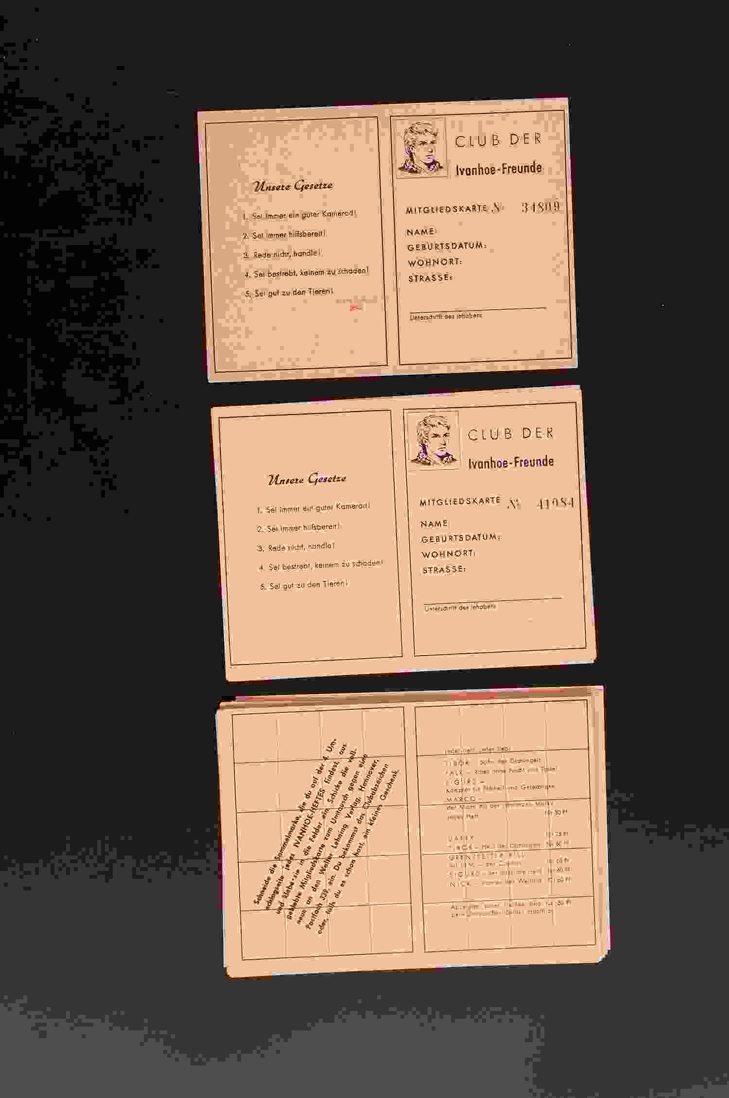 Clubausweis Konv. 28x Ivanhoe 