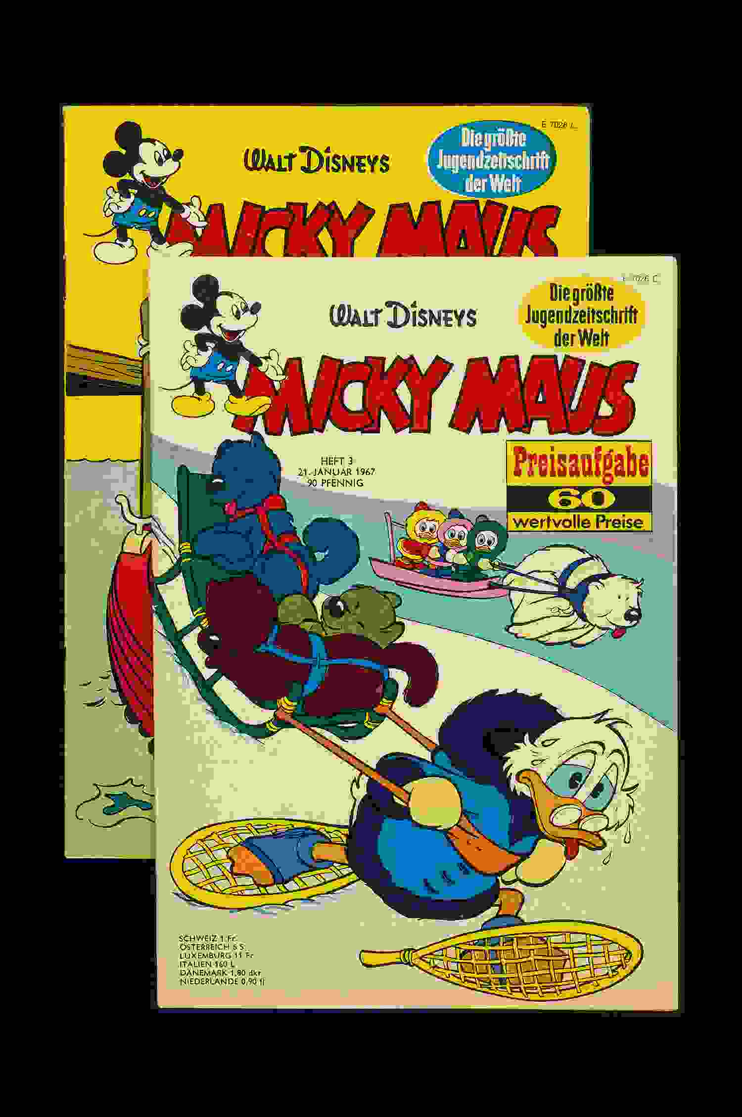 Micky Maus Nr. 3 und 22 von 1967  