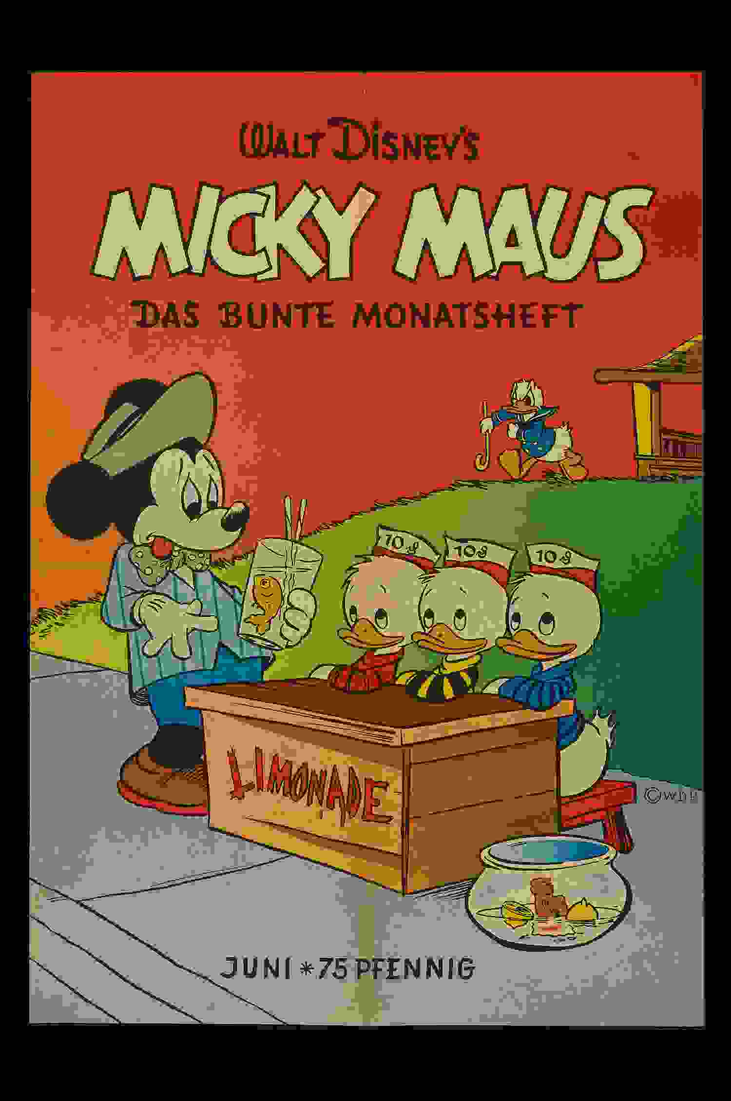Micky Maus Ankündigungsplakat 1952 Nr. 6 