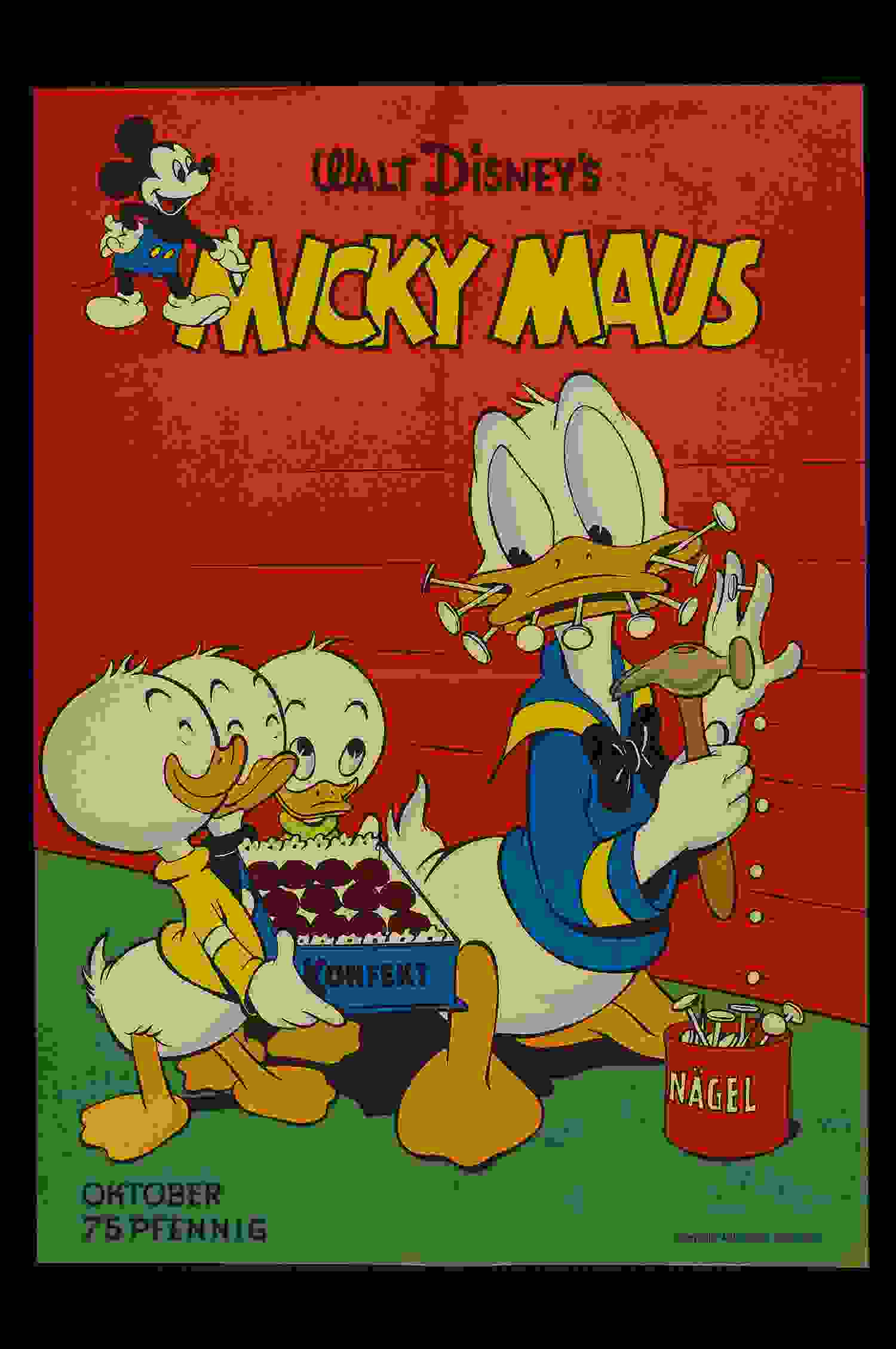Micky Maus Ankündigungsplakat 1955 Nr. 10 